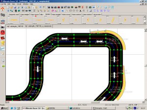 Minima configurazione dei cordoli all'uscita di curva