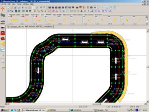 Configurazione ottimale dei cordoli all'uscita di curva