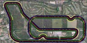 Ricostruzione in scala del tracciato di Monza da 10Km